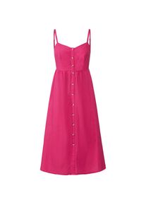 Lascana, Damen, Sommerkleid aus Leinenmix mit Baumwolle, Midikleid, Strandkleid, pink, N-Gr, 34 - N-Gr, pink, Angesagte Midil&auml;nge