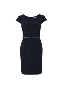 BETTY & CO Betty&Co, Damen, Etuikleid &raquo;Etuikleid mit G&uuml;rtel&laquo;, Dunkelblau, 42, Passform: Tailliert