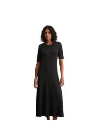 Marc O'Polo Marc O'Polo, Damen, Maxikleid in feiner Ripp-Qualit&auml;t, schlicht, zeitlos, Rock in A-Linie, black, N-Gr, L - N-Gr, black, Jerseykleid von Marc O'Polo