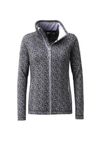 LPO, Damen, Fleecejacke &raquo;Fleecejacke Lovis&laquo;, asphalt, 44L, Knitfleece mit Allover‐Print &ndash; warm, elastisch und schnelltrocknend