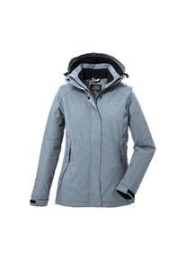 Killtec, Damen, Outdoorjacke &raquo;KOW 37 WMN JCKT&laquo; Wasserdichte Damen Funktionsjacke mit abnehmbarer Kapuze, grau, 44, grau, Funktionsjacke mit 