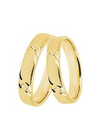 DOOSTI, Damen, Trauring &raquo;Schmuck Geschenk Silber 925 Trauring Ehering Partnerring LIEBE&laquo;, gelbgoldfarben, 64, Trauring, Ehering, Partnerring oder 