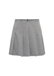 Only, Damen, Minirock &raquo;ONLFINE PLEAT SKIRT BOX JRS&laquo;, Black Pattern:Cloud dancer, S (36), Black Pattern:Cloud dancer, Minirock von Only