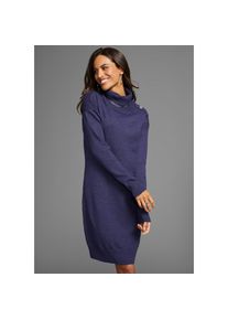 Laura Scott, Damen, Strickkleid mit Rollkragen und Zierkn&ouml;pfen, lila-melange, N-Gr, 36 - N-Gr, lila-melange, Elastisches Material f&uuml;r eine bequeme 