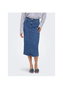 Only, Damen, Jeansrock &raquo;ONLWONDER MIDI BACK SLIT SKIRT PIM DNM&laquo;, Medium Blue Denim, M (38), Medium Blue Denim, Langer Jeansrock von Only