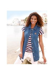 Casual Looks, Damen, Jeansweste, blue-stone-washed, 44, mit 81% Baumwolle