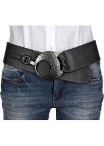 Heine, Damen, Synthetikg&uuml;rtel, schwarz, schwarz, Dekorativer H&uuml;ftg&uuml;rtel