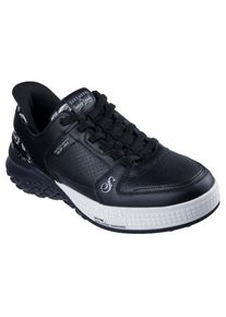 Skechers, Herren, Slip-On Sneaker &raquo;SIZZLE-SNOOP SIZZLE SLIP-INS PAISLEY&laquo; , Snoop Dogg Sneaker, Sneaker zum Schlupfen, schwarz-wei&szlig;, 42, Skechers Slip-