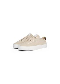 Tommy Hilfiger, Herren, Sneaker &raquo;PREMIUM DRESS CUPSOLE SUEDE&laquo; , Freizeitschuh, Halbschuh, Schn&uuml;rer mit seitlicher Logopr&auml;gung, beige, 42, Zeitloser 