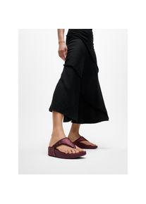 fitflop, Damen, Zehentrenner &raquo;LULU CRINKLED SHIMMER&laquo; Slides, Badeschuh mit Glitter, pflaume, 40, Perfekt f&uuml;r den Sommer!