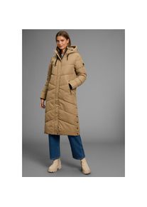 Polarino, Damen, Steppmantel aus wasserdichtem & windabweisenden Obermaterial, oversize Form, taupe, 34 (XS), taupe, Langer Steppmantel von Polarino