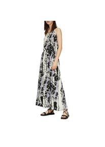 QS, Damen, Sommerkleid Ohne Taschen mit All-Over Print, ecru/black/flieder, N-Gr, 34 - N-Gr, ecru/black/flieder, Kleid von QS