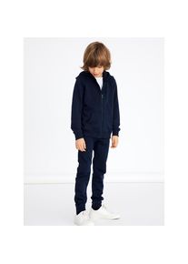 name it, Herren, Kapuzensweatjacke &raquo;NKMNESWEAT &ndash; Sweatjacke mit K&auml;ngurutasche&laquo; unifarben, casual, regular fit, Sweatware, Rundhals, Dark Sapphire, 110
