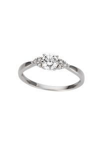 Firetti, Damen, Fingerring &raquo;Schmuck Geschenk Gold 333 Damenring Goldring&laquo; mit Zirkonia (synth.), wei&szlig;goldfarben-kristallwei&szlig;, wei&szlig;goldfarben-