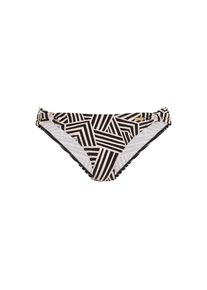 Lascana, Damen, Bikini-Hose &raquo;Cleo&laquo; mit geometrischem Druck, schwarz-creme, N-Gr, 42 - N-Gr, schwarz-creme, Grafisches Druckdesign