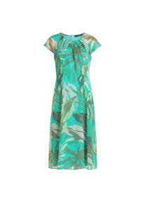 Betty Barclay, Damen, Chiffonkleid &raquo;Chiffonkleid figurbetont&laquo;, Khaki/Blau, 42 - EURO, Passform: Figurumspielend