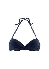 s.Oliver, Damen, Push-Up-Bikini-Top &raquo;Spain&laquo; in Wickeloptik, marine, 36 - Cup B, Mix-Kini nach Lust und Laune mixen