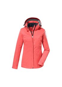 Killtec, Damen, Outdoorjacke &raquo;KOS 133 WMN JCKT&laquo; Wasser- und winddichte Damenjacke mit abnehmbarer Kapuze, koralle, 42, Damen Funktionsjacke mit 