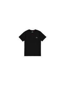 Alpha Industries, Herren, T-Shirt &raquo;Backprint T-Shirt Reflective Print&laquo;, black/reflective, S, Single Jersey Stoff