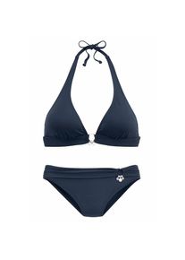 s.Oliver, Damen, Triangel-Bikini &raquo;Tonia&laquo; mit herausnehmbaren Cups, im Nacken zu binden, im R&uuml;cken zu schlie&szlig;en, dunkelblau, Cup A/B, 34 - Cup A/B, 