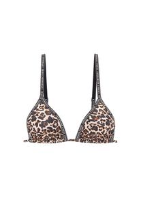 Copenhagen Studios, Damen, Triangel-Bikini-Top &raquo;Leody&laquo; Mit trendigem Animalprint, braun-bedruckt, 44 - Cup C/D, Animalprint und kontrastfarbenes Logo 