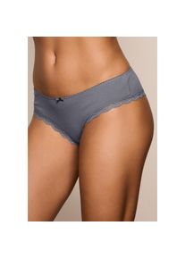 Lascana, Damen, Brasilslip 5er-Pack, aus elastischer Baumwolle mit zarter Spitze, mit Aufbewahrungsbox, blau, 40/42, Lascana Brasilslip im 5er-Pack