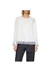 s.Oliver BLACK LABEL, Damen, Langarmbluse mit leichter Rippstruktur, ECRU, 40, Bluse von s.Oliver BLACK LABEL