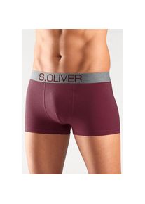 s.Oliver, Herren, Boxer &raquo;Boxershorts f&uuml;r Herren&laquo; Packung, 4 Stk. mit kontrastfarbenem Webbund, bordeaux / marine / khaki / anthrazit, L - 4 Stk., 