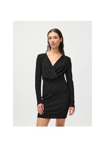 LeGer, Damen, Minikleid &raquo;Marcelina, by Lena Gercke&laquo; Ohne Taschen mit Glitzergarn, Oberteil in Wickeloptik, figurbetonte Passform, schwarz, N-Gr, 34 - 