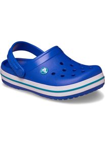 Crocs, Damen, Clog &raquo;Crocband Clog K&laquo; Sommerschuh, Schlappen, Hausschuh, Badeschuh mit Kontrast-Akzenten, blau-wei&szlig;, 33, Clog in zeitlosen 