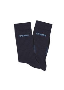 Copenhagen Studios, Damen, Basicsocken Packung, 2 Paar tlg. gerippt, mit w&auml;rmender Wolle, 2x marine, 39-42, 2x marine, Gerippte Socken mit w&auml;rmender 