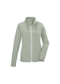 Killtec, Damen, Strickjacke &raquo;KOS 24 WMN FLX JCKT&laquo; Damenjacke mit Comfort-Stretch und Kinnschutz, seitliche Taschen, graugr&uuml;n, 46, graugr&uuml;n, Damen 
