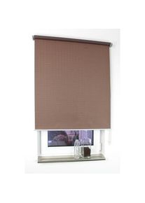 Liedeco, Seitenzugrollo &raquo;Struktur&laquo; verdunkelnd energiesparend mit Bohren Uni, im Festma&szlig;, braun, Polyester, 175 cm, braun