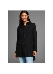 Boysen's Boysen's, Damen, Longbluse mit tiefen Seitenschlitzen, schwarz, 50 (XL), schwarz, Bluse von Boysen's in aktueller Longform