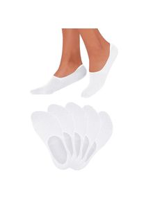 Bench., Damen, F&uuml;&szlig;linge Packung, 5 Stk. tlg. f&uuml;r weit ausgeschnittene Schuhe, wei&szlig;, 35-38, wei&szlig;, Vielseitige Damenf&uuml;&szlig;linge im Multipack