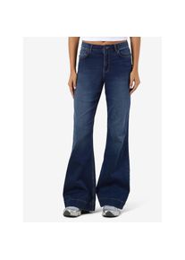 Noisy may, Damen, Slim-fit-Jeans &raquo;NMROOXY HW FLARE JEANS VI580MB NOOS&laquo;, Medium Blue Denim, L&auml;nge 32, 26 - L&auml;nge 32, Medium Blue Denim, Jeans von Noisy