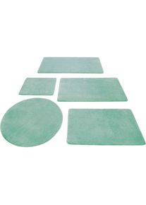 Wecon home Basics, Badematte &raquo;Joris&laquo; H&ouml;he 20 mm rutschhemmend beschichtet strapazierf&auml;hig waschbar, viele Gr&ouml;&szlig;en, Badezimmerteppich, uni, mintgr&uuml;n, 