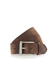 Mustang, Herren, Lederg&uuml;rtel mit Vintage-Look, Roll-Schlie&szlig;e, 4, 5 cm, braun, braun, Herreng&uuml;rtel von Mustang