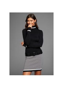 Laura Scott, Damen, Strickkleid im Retro-Look mit G&uuml;rtel, schwarz, N-Gr, 42 - N-Gr, schwarz, Feminines Kleid von Laura Scott