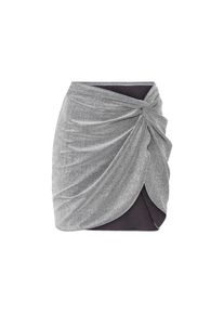 LSCN by LASCANA, Damen, Strandrock, anthrazit-silberfarben, 42, Elastischer Bund