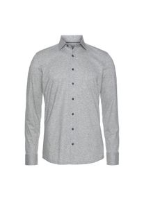 OLYMP, Herren, Businesshemd &raquo;Level Five body fit Jerseyshirt&laquo; in Jersey Qualit&auml;t, silberfarben, 39 - N-Gr, Langarmhemd f&uuml;r k&uuml;hle Tage