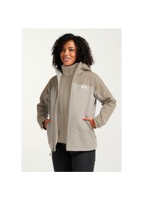 Jack Wolfskin, Damen, 3-in-1-Funktionsjacke &raquo;WILD PLACES 3IN1 JKT W&laquo; mit Kapuze, palesand, M (38/40), Winterjacke