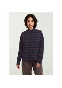 Jack Wolfskin, Damen, Flanellbluse &raquo;BAJA FLANNEL SHIRT W&laquo;, CHECK-darknavy, S (36), CHECK-darknavy, Flanellbluse f&uuml;r den Alltag