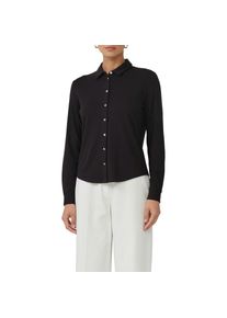 s.Oliver BLACK LABEL, Damen, Hemdbluse mit Perlmuttkn&ouml;pfen, BLACK, 44, Bluse von s.Oliver BLACK LABEL