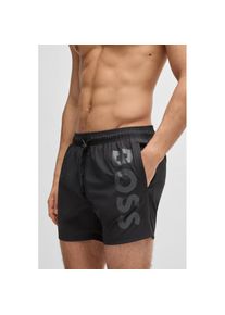 BOSS, Herren, Badeshorts &raquo;Octopus&laquo; Mit Logoschriftzug, elastischer Taillenbund mit Kordel, Dark Grey 022, L (52) - N-Gr, Badeshorts von BOSS Black 