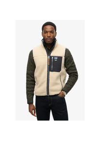 Superdry, Herren, Steppweste &raquo;VINTAGE RETRO FLEECE GILET&laquo;, Oatmeal Beige, M, Oatmeal Beige, Modische Weste von Superdry
