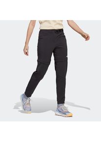 adidas terrex, Damen, Outdoorhose &raquo;TERREX UTILITAS HIKING ZIPOFF HOSE&laquo;, Black, N-Gr, 34 - N-Gr, Black, Diese wasserabweisende Wanderhose ist teilweise