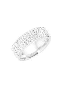 Firetti, Damen, Fingerring &raquo;Schmuck Geschenk Silber 925 Silberring&laquo; mit Kristallstein, silberfarben-kristallwei&szlig;, silberfarben-kristallwei&szlig;, 
