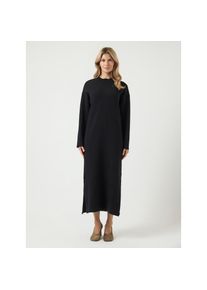 Y.A.S, Damen, Strickkleid &raquo;YASELMA LS LONG KNIT DRESS S. NOOS&laquo;, Black, N-Gr, XS - N-Gr, Black, Gestricktes Maxikleid von YAS