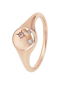 s.Oliver, Damen, Fingerring &raquo;Stern&laquo; mit Zirkonia (synth.), ros&eacute;goldfarben-Wei&szlig;, 56, Eleganter Damen Ring von s.Oliver